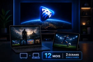 Abonnement IPTV Premium de 12 mois pour 2 écrans